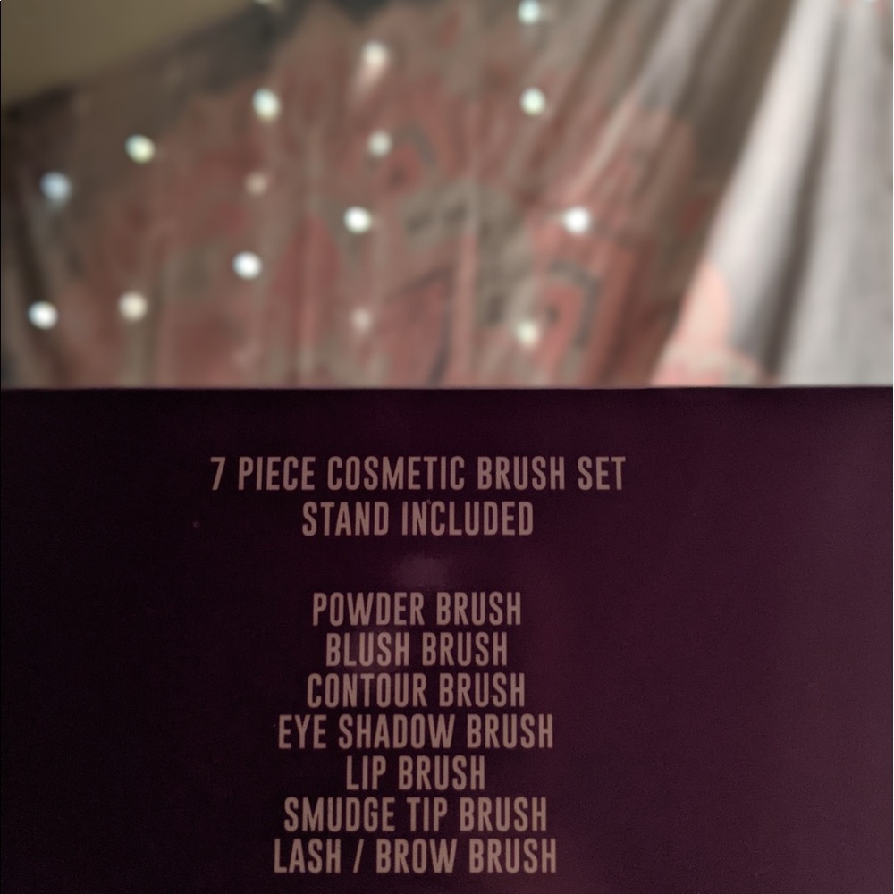Sleeping mask with make up brushes! Super cute!